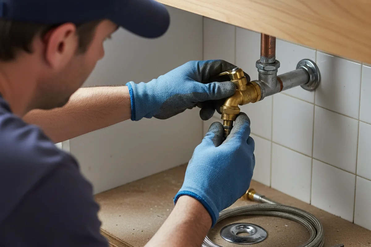 Shutoff valve and fitting work during Emergency Plumbing in Naches